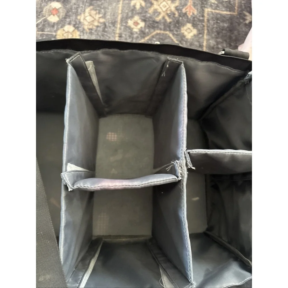 FifthStart Large Cleaning Supplies Organizer Tote & Caddy, Black Nylon